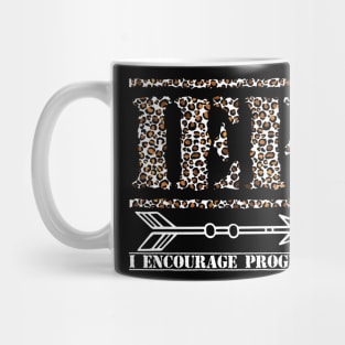 Special Education Teacher Shirt Cheetah, Iep I Encourage Progress Mug